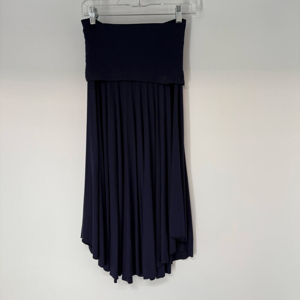 Butter by Nadia Convertible Fold-Over Skirt Dress Women's OS Dark Blue